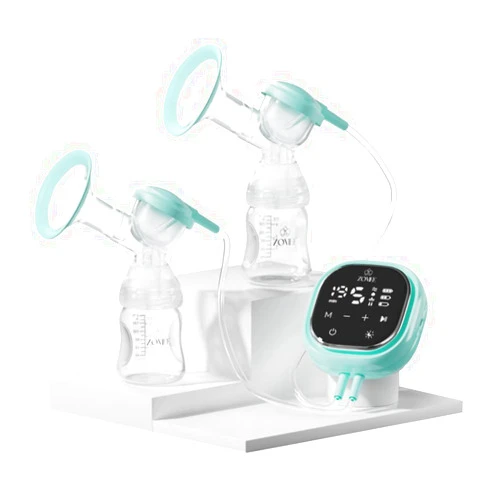 Zomee Z2 Double Electric Breast Pump – with Expression, Massage, and 2-Phase Modes - Hospital Grade Rechargeable, Portable, Hands Free Wearable Breast Pump
