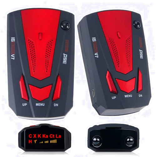 Paddsun Radar Detectors for Cars: Speed Sentinel Radar Detector Long Range Detection 360 Degree,LED Display,Voice Alerts,Mute Memory for City Road/Highway, Ideal Gifts, Red