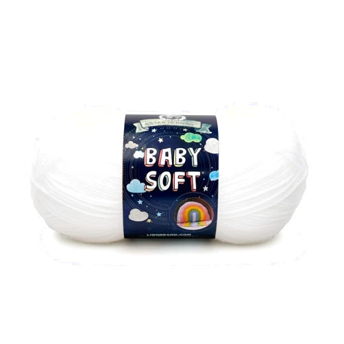 Lion Brand Yarn (1 Skein) Babysoft Baby Yarn Yarn, White