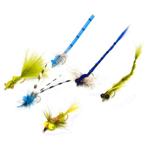 Outdoor Planet Favorite Fly Fishing Flies Assortment | Dry, Wet, Nymphs, Streamers, Wooly Buggers, Hopper, Caddis | Trout, Steelhead, Bass Fishing Lure Set