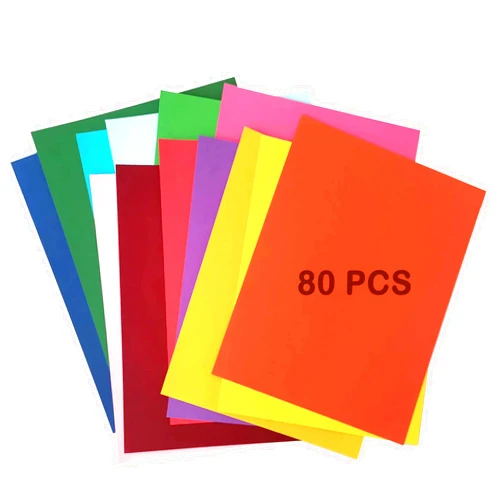 Beyoslf 80 Sheets Colored Cardstock Paper 20 Assorted Colors, 8.5” x 11” Colorful Card Stock Printer Paper 200 GSM A4 Cardstock Colored Paper for Card Making, Kids Craft, Scrapbooking, Party Decor.