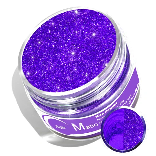 Matio Purple Mica Powder for Epoxy Resin, 1.8oz/ 50g Pearlescent Effect Mica Powder Natural Color Pigment for Soap Making, Bath Bomb, Candle Dye, Resin Craft, Paint, Nails Art, Jewelry, Slime Pigment