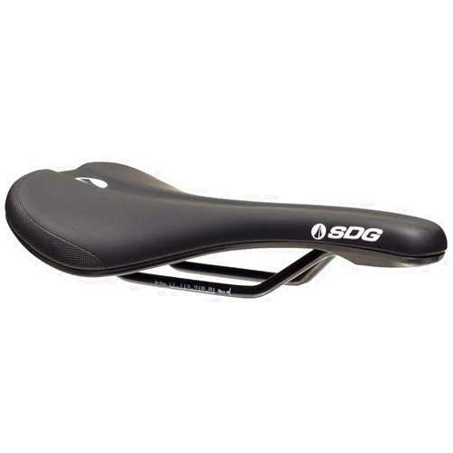 SDG Components Bel-Air V3 Steel Rail Mountain Bike Saddle 260 x 140mm Unisex 318g Road Gravel Bicycle Seat Black/White