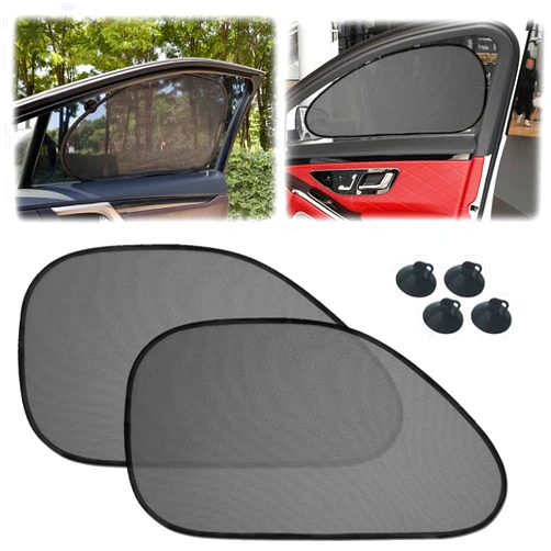 NTNEV 2 Pack Universal Car Window Shade, Car Window Shade for Baby, Protecting Kids Pets, Car Accessories Side Sun Visor, Car Sun Shade, Glare and UV Rays Protection, Perfect for Car, Van, SUV