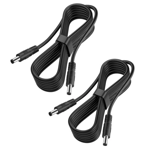 SIOCEN 2-Pack Male to Male DC Extension Cord 5.5mm x 2.1mm,12v DC Power Extension Cable for Security Camera,Dvr Standalone LED Strip,Car,CCTV IP Surveillance,5v 9v 24v 12 Volt Plug Supply Adapter 3FT 6FT