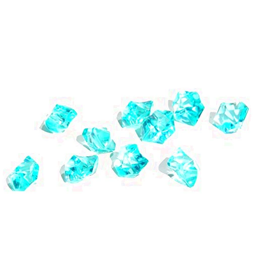 Homeneeds Inc Ice Rock Crystals Treasure Gems for Table Scatters, Vase Fillers, Event, Wedding, Birthday Decoration Favor, Arts & Crafts (1 lb. Bag) (Aqua Blue)