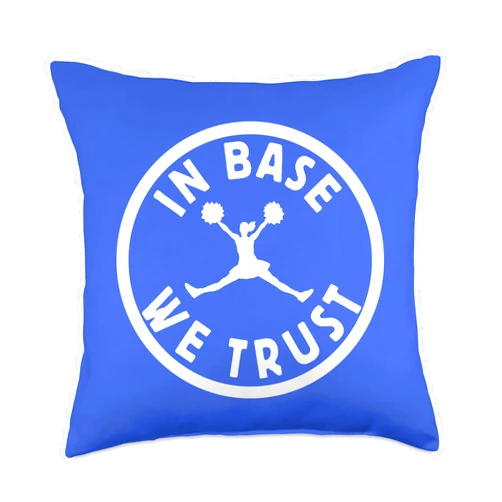 Cheerleading Moms Inc Cheer Flyer Base Spirit Travel Competition Cheerleading Team Throw Pillow, 18x18, Multicolor