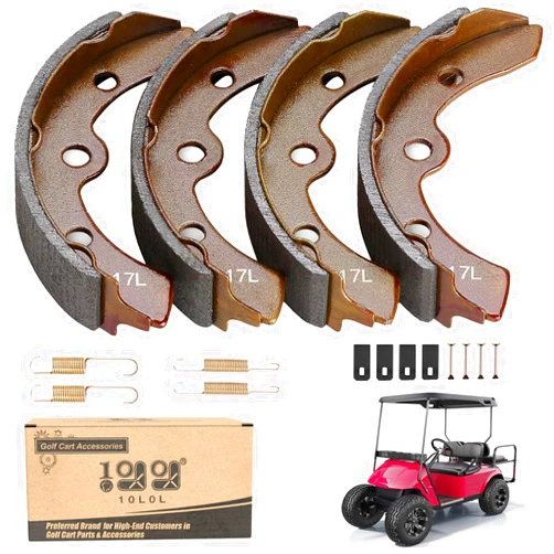 10L0L Golf Cart Brake Shoes Kit for Club Car DS & Carryall 1981-1994 OEM 101146302 101880701, EZGO XI-Serial 1983-1986, Yamaha G1 1978-1980, etc