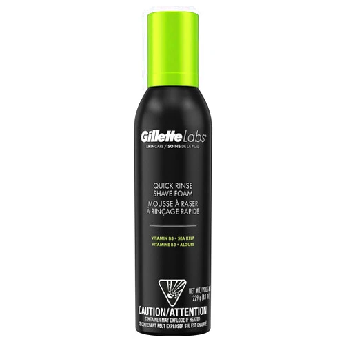 Gillette Labs Quick Rinse Lightweight Shave Foam for Men, Shaving Foam that Helps Protect the Skin, 8.1 OZ