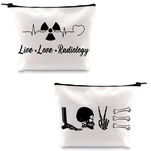 G2TUP Radiologic Technologists Gift X-Ray Tech Cosmetic Makeup Bag Live Love Radiology Radiographer Organizer (Live Love Radiology)