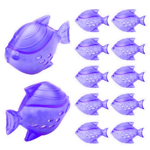 Funmit 12 Pack Universal Humidifier Cleaner Fish Compatible with Almost All Humidifiers and Fish Tanks, Purifies Water, Prevents Hard Water Build-Up, Reduces Scale, Purple