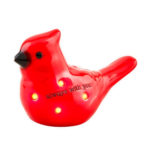 Mud Pie Light Up Cardinal Table SITTERS, RED