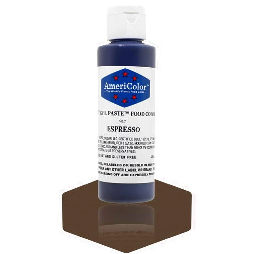 Americolor Soft Gel Paste Food Color, Espresso, 4.5 Ounce Bottle