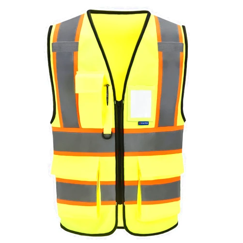AYKRM 11 color High Vis Reflective Safety Vest for Women Men Security Pocket Zipper