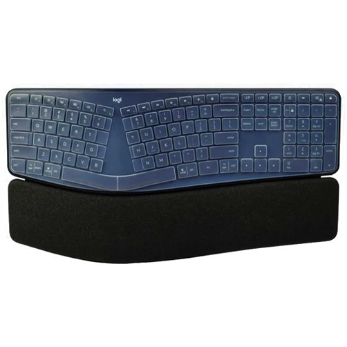 XinWoTuo Keyboard Cover Ultra-Thin Silicone for Logitech K860, Keyboard Cover for Logitech Ergo K860 Wireless Keyboard, Waterproof Dustproof Ergonomic Keyboard Skin (Transparent)