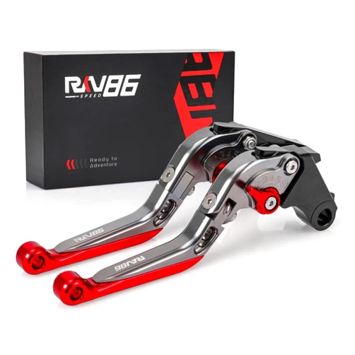 RKV86 Motorcycle Brake Clutch Levers Foldable Extendable Aluminum CNC for Rebel CMX 300 500 2017-2022 Fury 2009-2018 VT750 2010-2019 NC750S NC750X 2014-2015 CB500F CB500X CBR500R 2022-2023(Red)
