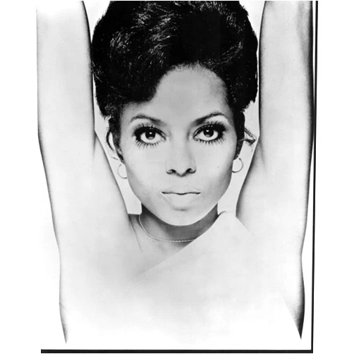Posterazzi Diana Ross Headshot With Arms Up Black And White Photo Print (8 x 10) - Item # MVM02431