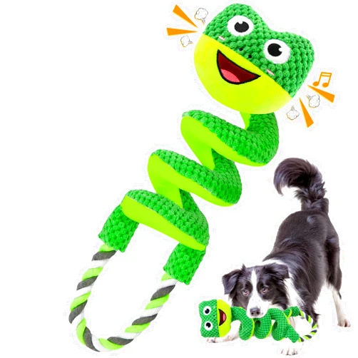 VIWIK Interactive Dog Squeaky Toys, Plush Dog Chew Toys for Large Medium Small Smart Breed, Puppy Toys for Boredom and Stimulating, Tug of War Dog Toys to Keep Them Busy, Puppy Chew Toys for Teething