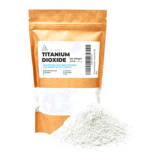 ALEXES Titanium Dioxide 0.5 Lb - Pure Titanium Dioxide for Soap Making - Whitening Colorant for DIY and Crafts - Titanium Dioxide Powder - Titanium Dioxide for Soap