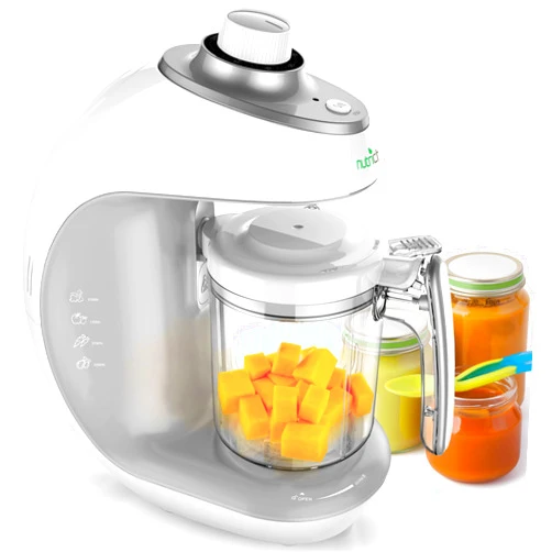 NutriChef Baby Food Maker | 2-in-1 Steam Cooker & Puree Blender | Adjustable Steam Timer | Blend Organic Food for Babies, Infants & Toddlers | Includes Dishwasher Safe Steam Basket & Bowl