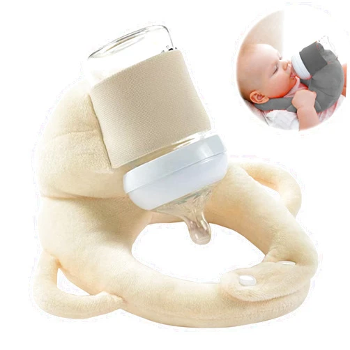 Generic Baby Bottle Holder, Adjustable Nursing Pillow Support, Baby Self-Feeding Bottle Holder, Newborn Essentials, Baby Self-Help Hands-Frees Bottle Holder, Baby Self-Feeding Pad (Beige)