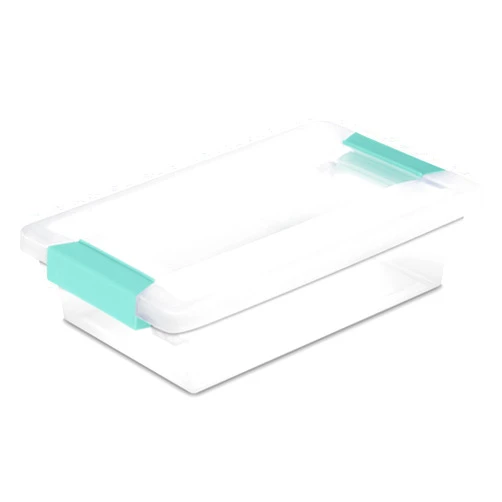 Sterilite 6-Pack Clip Box, Clear Storage for Crafts, Supplies and Office Items, Small