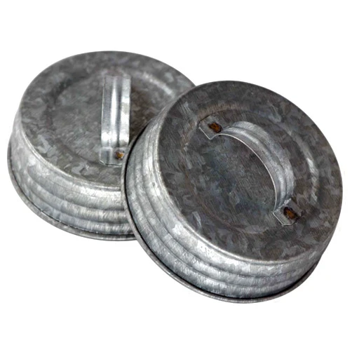 Mason Jar Lifestyle 4 Pack Regular Mouth Galvanized Canister Handle Lid For Mason Jars