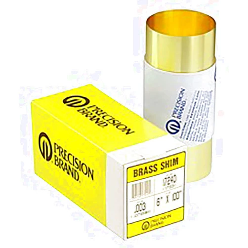 Precision Brand Brass Shim Stock Rolls - 17s1 .001 brass shimstock 6