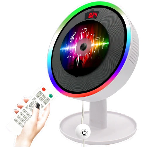 Technical Pro Portable Wall Mounted CD Player w/Bluetooth, LED & USB, Mountable CD Music Player has Built-in HiFi Speakers with Remote Control, FM Radio, Display, Headphone Jack