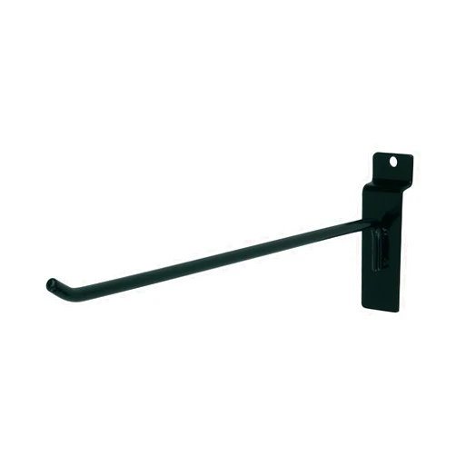 SSWBasics 10 inch Black Peg Hook for Slatwall - 25 Count