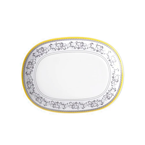 Villeroy & Boch Audun Ferme Pickle Dish/Gravy Stand, 7.75 in, Premium Porcelain, White/Gray