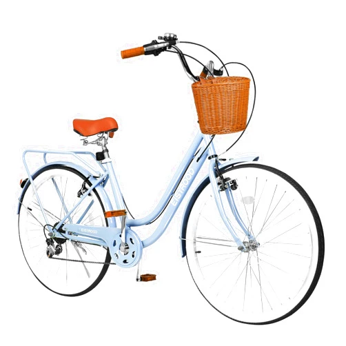 EISYROOD 26 Inch Beach Cruiser Bike for Women, Hybrid Womens Bike with 7 Speed, Adjustable Seat, Lightweight Women Beach Cruiser Bike with Anti-Skid Tires, V-Brakes