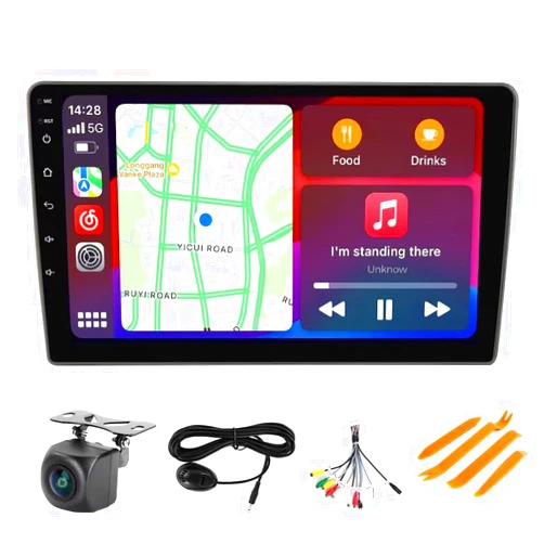 Biorunn Android 14 Stereo for Hyundai H1 Grand Starex 2007-2015 Silver, Biorunn 9 Inch GPS Radio Wireless Car-Play Android Auto Upgrade IPS Touch Screen Navi RDS Head Unit 2GB RAM 32GB ROM