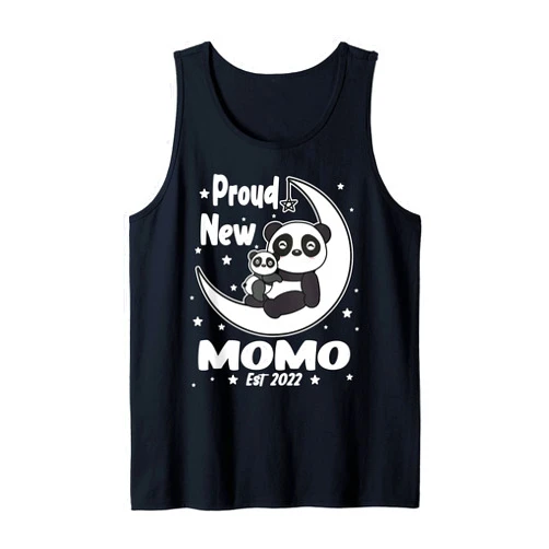 Funny Family Panda Panda Momo Gift Proud New Momo EST 2022 Cute Tank Top