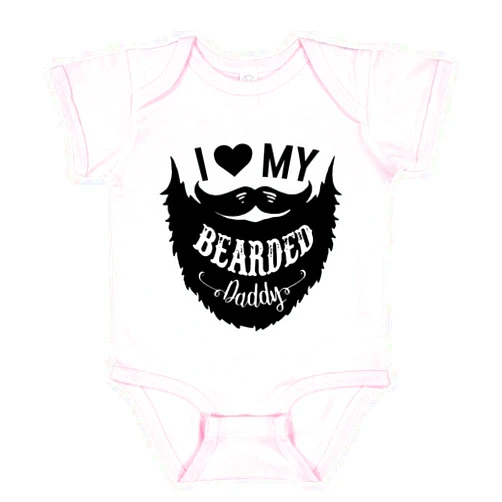 Wild Bobby I Love My Bearded Daddy Funny Gift Idea Humor Baby Creeper Boys Girls Infant Bodysuit