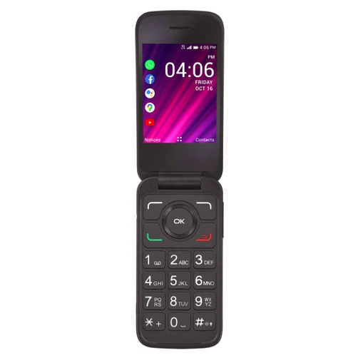 TracFone My Flip 2 4G LTE Prepaid Flip Phone (Locked) - Black - 4GB - Sim Card Included - CDMA