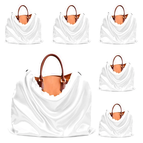 Ersmak 6 Pack Dust Bags for Handbags - Ivory White Silk Dust Cover Bag for Purses Shoes - Satin Drawstring Dustproof Bags for Travel Storage - 19.7 x 15.7 In