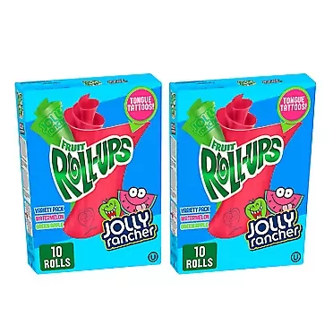 Fruit Candy Jolly Rancher Fruit Roll-Ups, Gluten Free Flavoured Snacks, 141g/5 oz, 2-Pack {Imported from Canada}