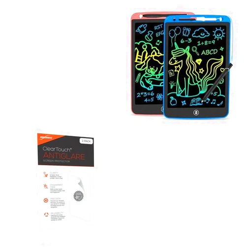 BoxWave Screen Protector Compatible With Rcovasc Writing Tablet for Kids (10 in) - ClearTouch Anti-Glare (2-Pack), Anti-Fingerprint Matte Film Skin