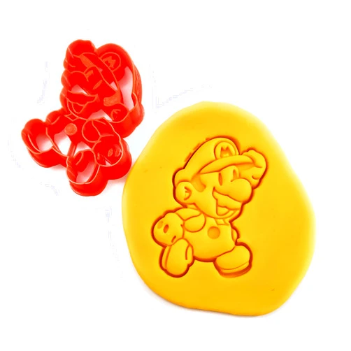 Generico T3D Cookie Cutters Inspired By Mario Bros Cookie Cutter, Suitable for Cakes Biscuit and Fondant Cookie Mold for Homemade Treats, 3.54'' x 2.63'' x 0.55''
