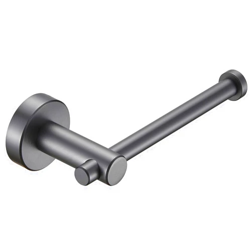 Taivoze Matte Gray Toilet Paper Holder Stainless Steel, Modern Round Tissue Roll Holders Wall Mount, Toilet Paper Roll Dispenser Bathroom 6.77 inch TP Holder for Kitchen Washroom