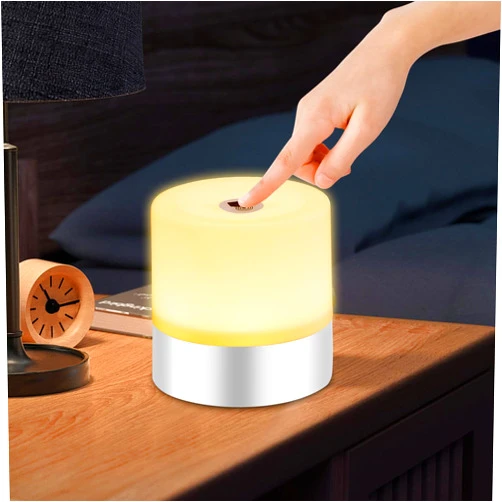 YMDD Night Light for Baby Nursery,LED Touch Night Lamp for Kids,Breastfeeding, Sleep Aid,Rechargeable Portable Stepless Dimming Nursery Lamp for Bedroom Warm Night Light