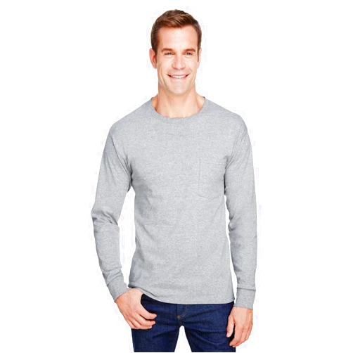Hanes Workwear Long Sleeve Pocket T-Shirt