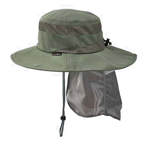 Coolbit Ice Pocket Hat - Stay Cool for Hours, Cooling Hat with Ice Pocket, UV Protection Hat with Flap, US Patented Designed in Japan