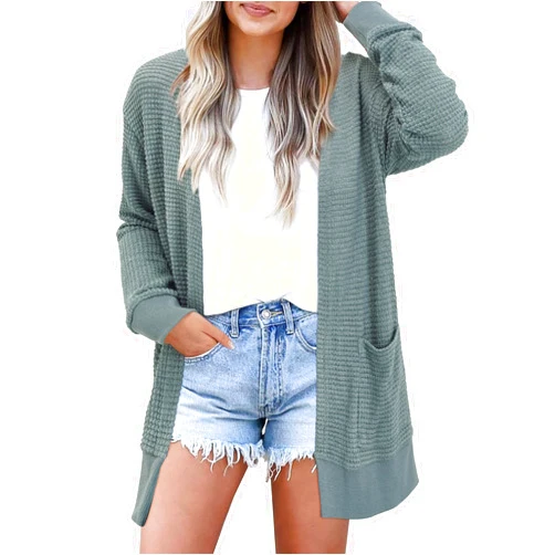 STYLEWORD Women's Fashion Cardigan Sweater Lightweight Open Front Long Casual Beach Kimonos Outfits with Pockets