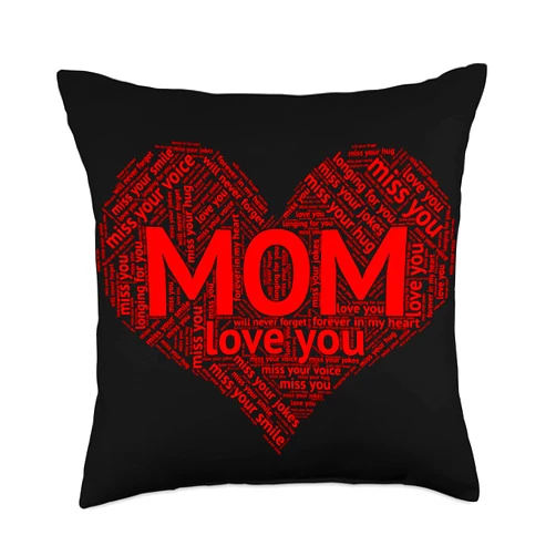 In My Heart Forever by The LACOCA Shop Because I Miss You, Remember Me Love Gift, Mom Throw Pillow, 18x18, Multicolor