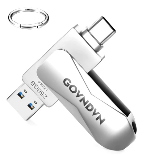 GOVNDVN Photo-Stick-for-iPhone 16 15, 256GB iPhone-Photo-Stick for iPad Android Phone MacBook PC with USB C and USB 3.0, iPhone Photostick Photo-Storage-Stick iPhone-Backup Flash Drive