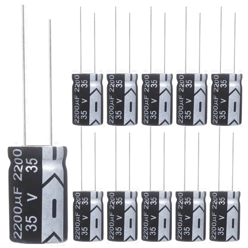 ALLECIN 2200uF 35V 16x25mm Electrolytic Capacitor 2200 UF MFD 35 Volt 0.63x0.98in Aluminum Capacitors (Pack of 15)