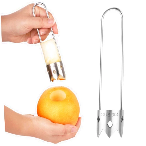 Lasuroa Pepper Seed Corer, 2024 New Upgraded Stainless Steel Fruit Core Remover Apple Core Seed Remover Vegetable Corer Tool for Vegetables Fruit Kitchen Utensils
