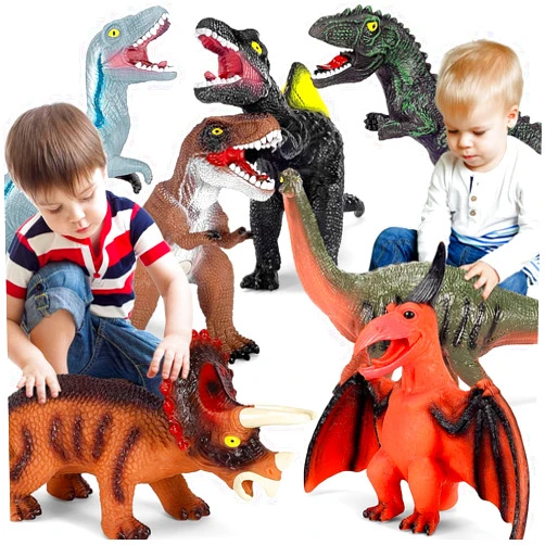 Kissdream 7 Piece Jumbo Dinosaur Toys for Kids Big Dinosaur Toys for Boys Realistic Giant Dinosaur Toys for Kids 3-5 - Perfect Dinosaur Gifts for Kids